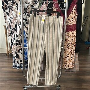 Tribal, Striped Beige and Gray Pants spring 2025 golden tropics